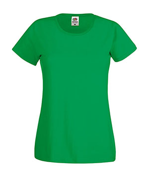 T-SHIRT ORIGINAL DONNA - FRUIT OF THE LOOM verde prato